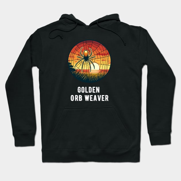 Golden Silk Orb Weaver Hoodie by dinokate